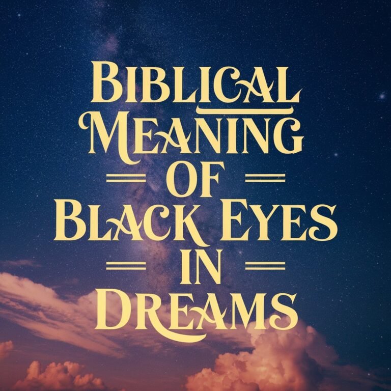 14 Biblical Meaning of Black Eyes in Dreams: A Guide to Spiritual Growth