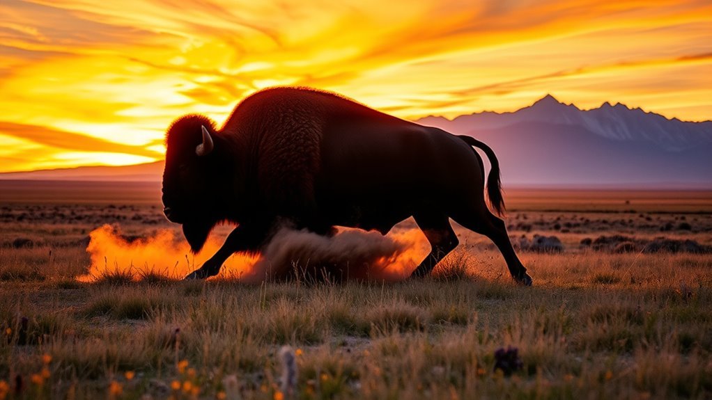 chased by bison symbolism