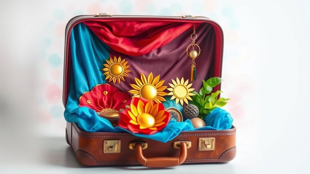 colorful suitcase symbolism explained
