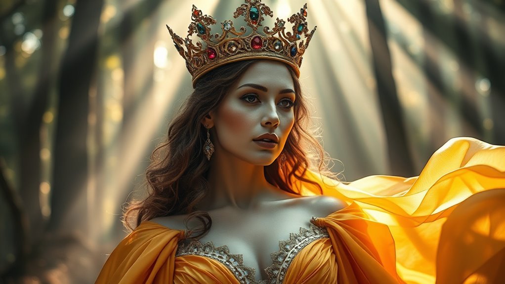 crowned queen s mystical symbolism