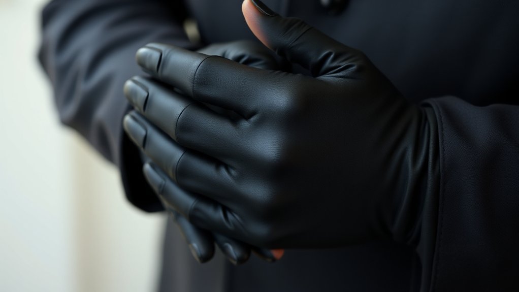 black gloves symbolize mystery