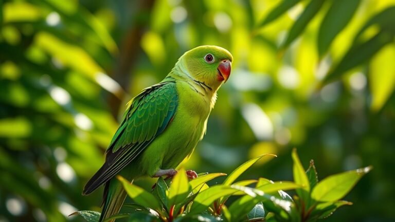 symbolism of green parakeets