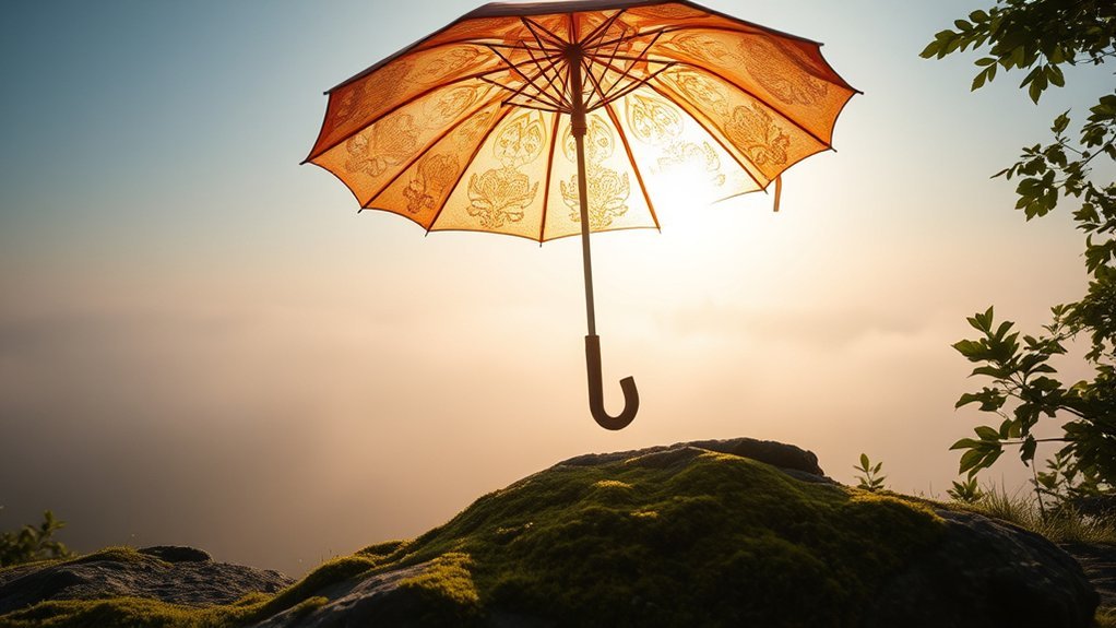 umbrella symbolizes protection and guidance